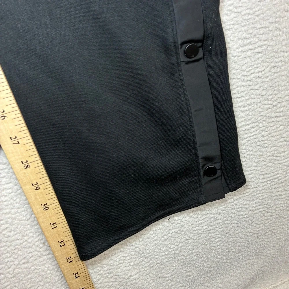 Alo Yoga Courtside Tearaway Snap Pants Women S Black Wide Leg Baggy Sweatpants